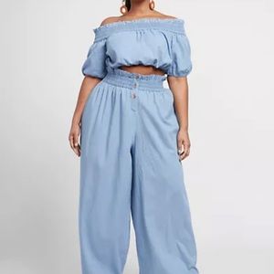 Two piece wide leg set